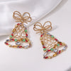 1 Pair Classic Style Geometric Santa Claus Snowflake Alloy Drop Earrings Ear Studs