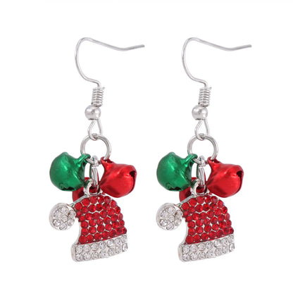 1 Pair Classic Style Geometric Santa Claus Snowflake Alloy Drop Earrings Ear Studs