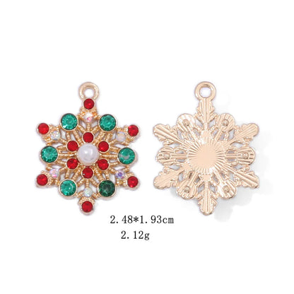 1 Pair Classic Style Geometric Santa Claus Snowflake Alloy Drop Earrings Ear Studs