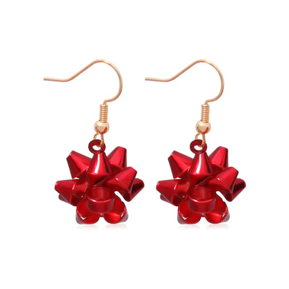 1 Pair Classic Style Geometric Santa Claus Snowflake Alloy Drop Earrings Ear Studs