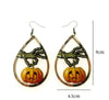 1 Pair Classic Style Pumpkin Water Droplets Printing Wood