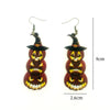 1 Pair Classic Style Pumpkin Water Droplets Printing Wood