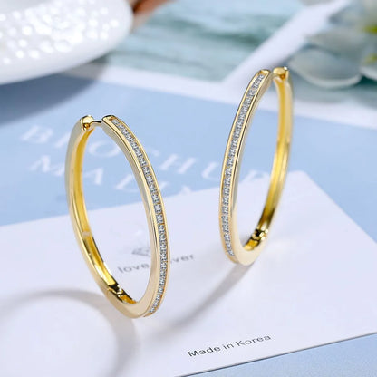 1 Pair Classic Style Round Plating Inlay Copper Zircon Gold Plated Earrings