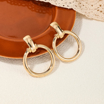 1 Pair Classic Style Solid Color Alloy Drop Earrings