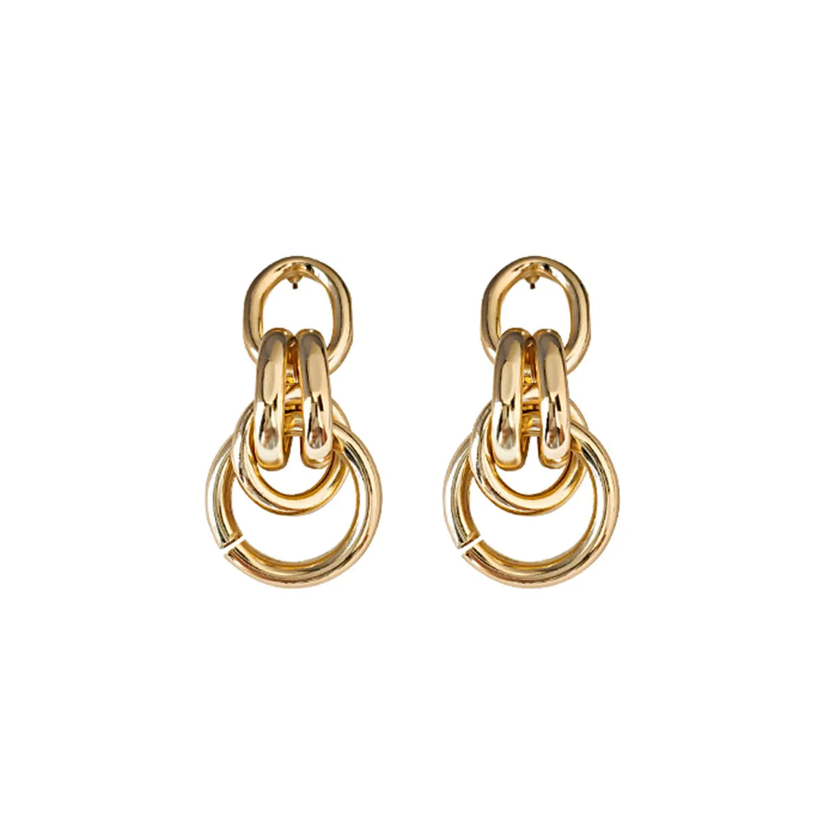 1 Pair Classic Style Solid Color Irregular Plating Alloy Gold Plated Drop Earrings