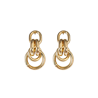 1 Pair Classic Style Solid Color Irregular Plating Alloy Gold Plated Drop Earrings