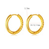 1 Pair Classic Style Solid Color 304 Stainless Steel 18K Gold Plated Hoop Earrings