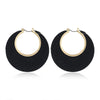 1 Pair Classical Classic Style Geometric Plating Wood Hoop Earrings