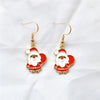 1 Pair Classical Cute Christmas Tree Santa Claus Bell Plating Arylic Alloy K Gold Plated Silver Plated Drop Earrings