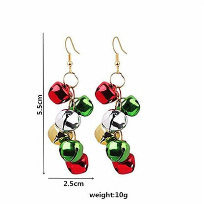 1 Pair Classical Cute Christmas Tree Santa Claus Bell Plating Arylic Alloy K Gold Plated Silver Plated Drop Earrings