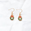 1 Pair Classical Cute Christmas Tree Santa Claus Bell Plating Arylic Alloy K Gold Plated Silver Plated Drop Earrings