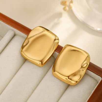 1 Pair Classical Exaggerated Classic Style Geometric Cookies Heart Shape 304 Stainless Steel Ear Studs