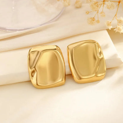 1 Pair Classical Exaggerated Classic Style Geometric Cookies Heart Shape 304 Stainless Steel Ear Studs