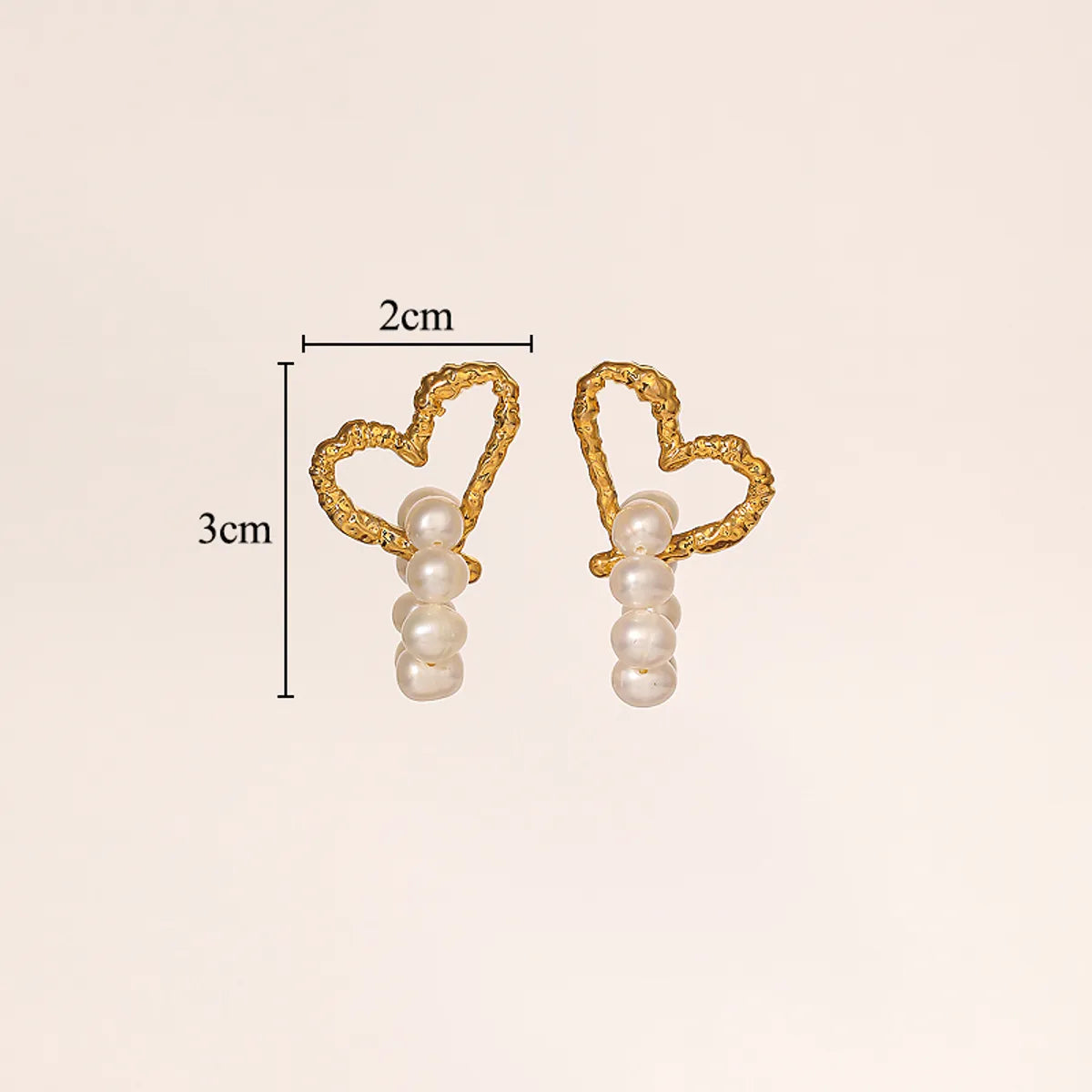 1 Pair Classical Retro Geometric Beaded Plating Freshwater Pearl Copper 18k Gold Plated Earrings