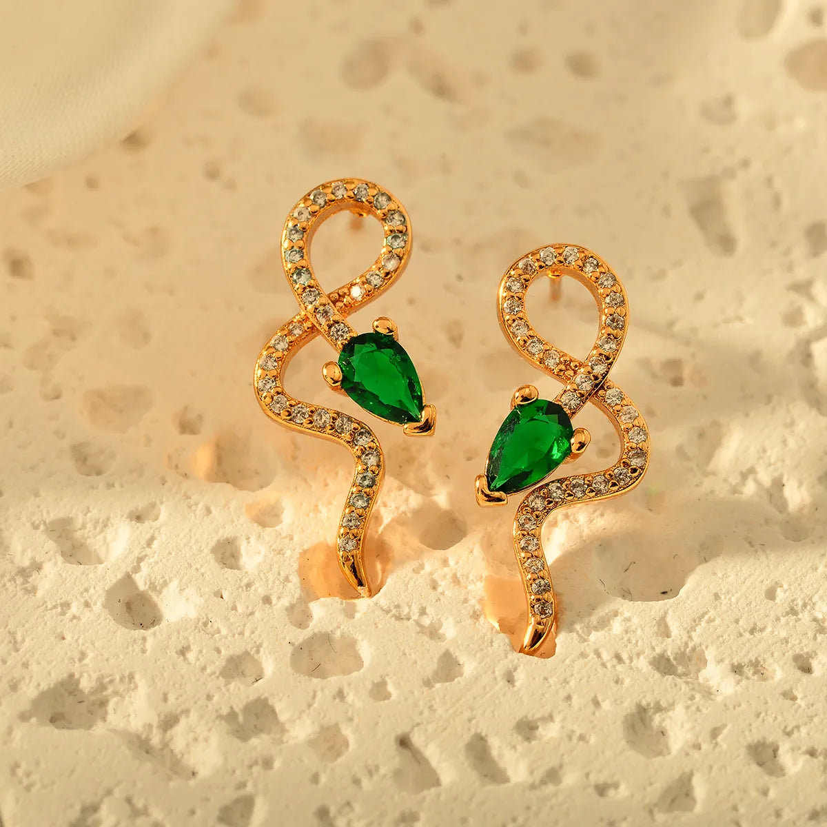 1 Pair Classical Snake Alloy Ear Studs