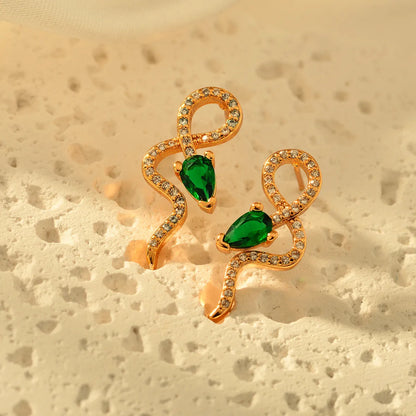 1 Pair Classical Snake Alloy Ear Studs