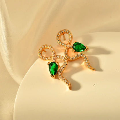 1 Pair Classical Snake Alloy Ear Studs