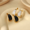 1 Pair Commute C Shape Polishing Plating Stainless Steel 18k Gold Plated Ear Studs