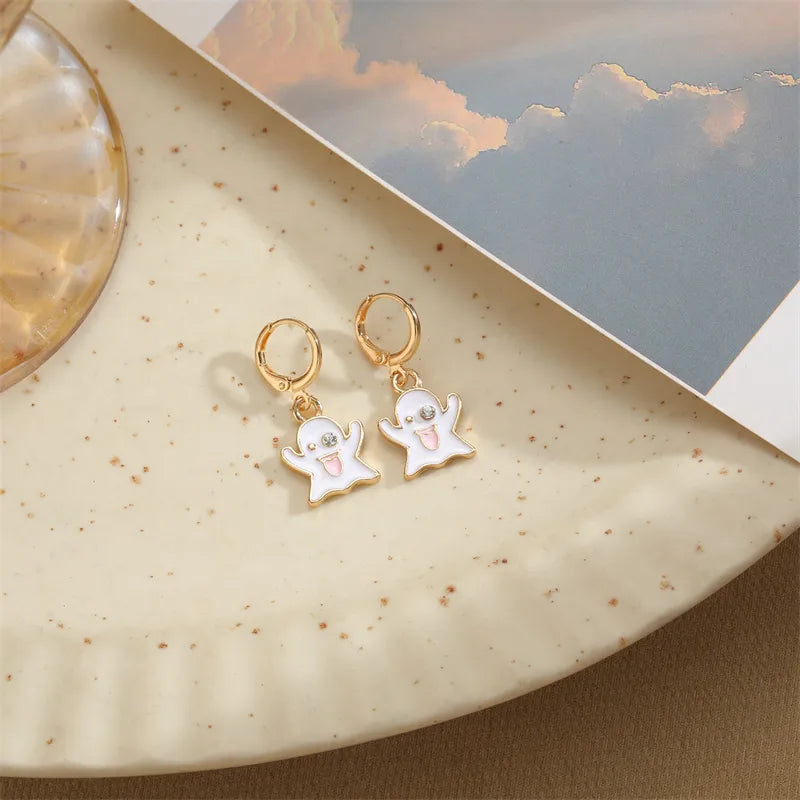 1 Pair Commute Cartoon Plating Alloy Gold Plated Drop Earrings