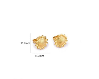 1 Pair Commute Flower Plating Inlay Stainless Steel Acrylic 18k Gold Plated Ear Studs