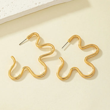 1 Pair Commute Geometric Irregular Plating Alloy Drop Earrings