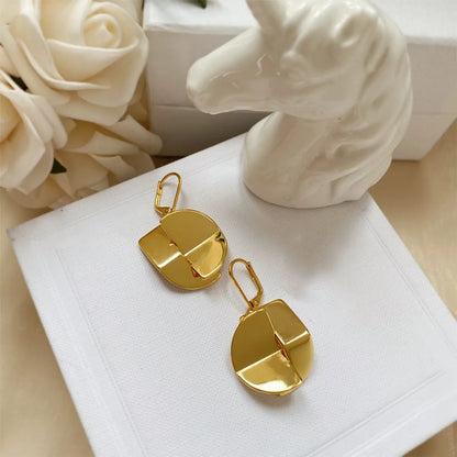 1 Pair Commute Irregular Irregular Copper 18K Gold Plated Drop Earrings