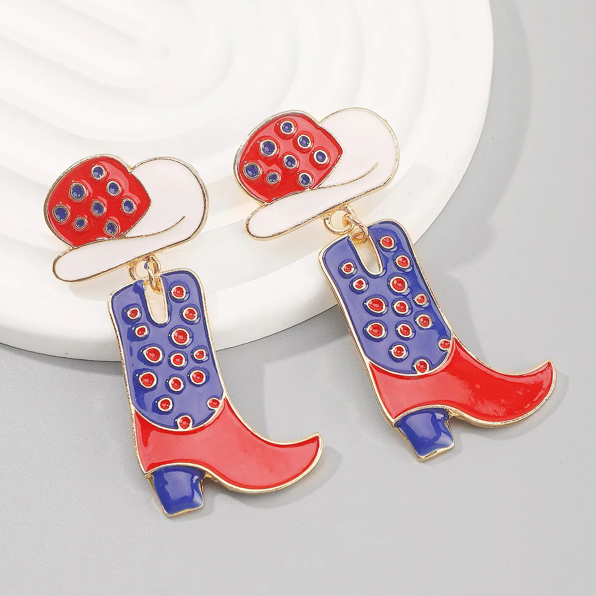 1 Pair Cowboy Style Modern Style Shoe Alloy Drop Earrings