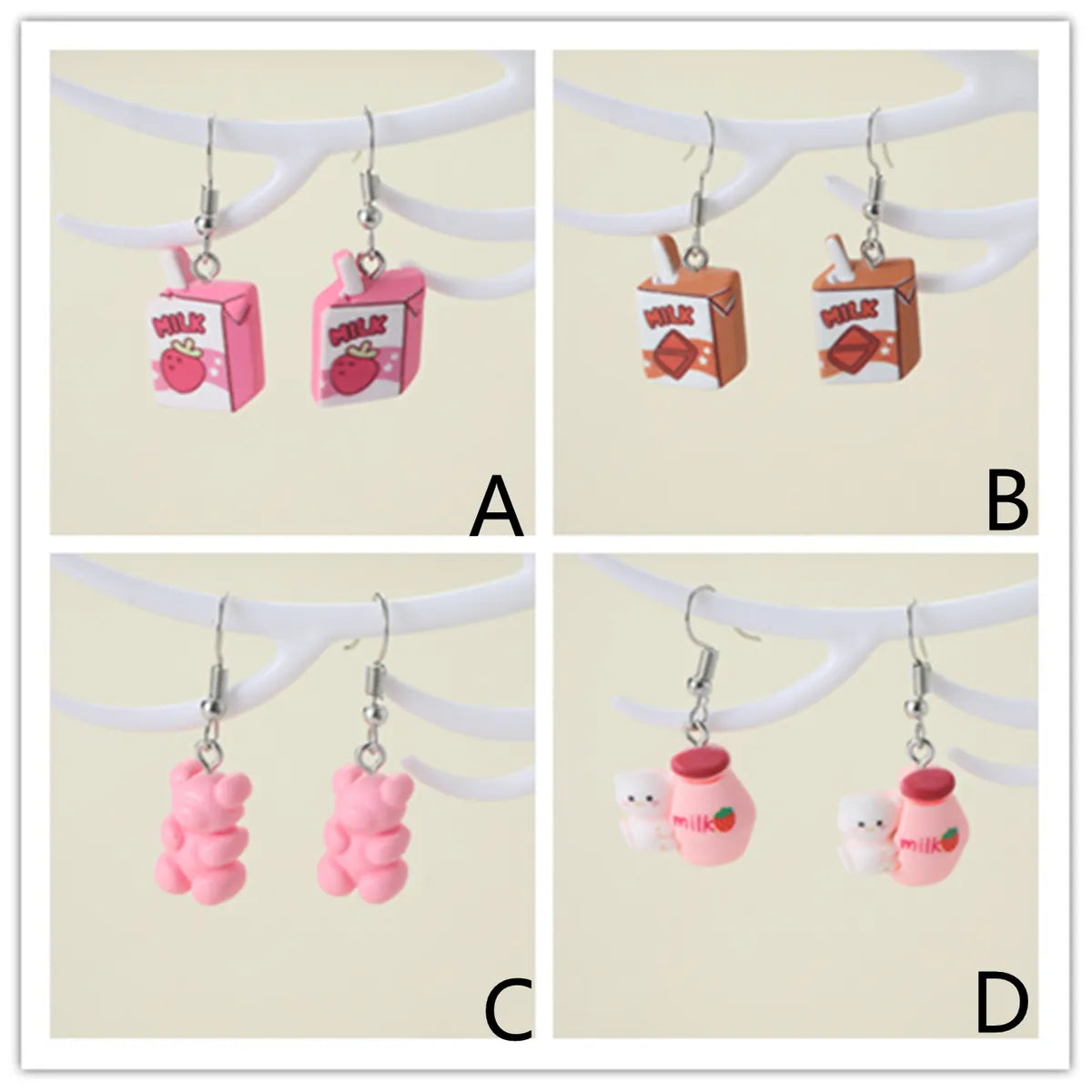 1 Pair Cute Animal Alloy Drop Earrings