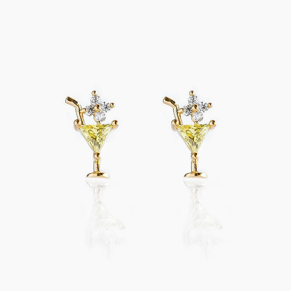 1 Pair Cute Animal Fruit Starfish Inlay Alloy Rhinestones Ear Studs