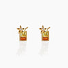 1 Pair Cute Animal Fruit Starfish Inlay Alloy Rhinestones Ear Studs