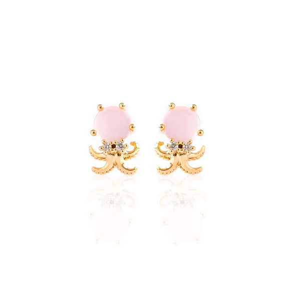 1 Pair Cute Animal Fruit Starfish Inlay Alloy Rhinestones Ear Studs