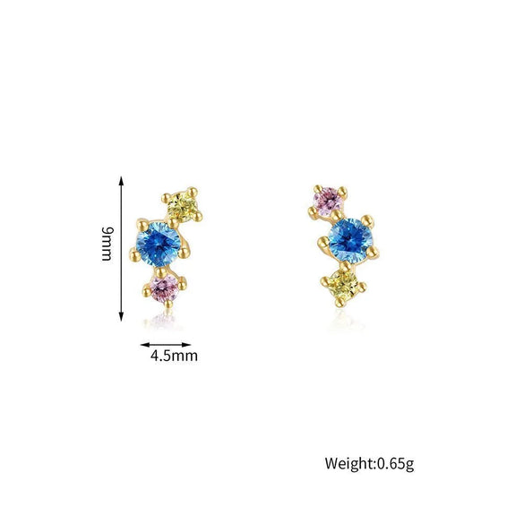 1 Pair Cute Animal Fruit Starfish Inlay Alloy Rhinestones Ear Studs