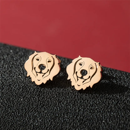 1 Pair Cute Basic Classic Style Dog Lion Cat Polishing Plating 304 Stainless Steel 18K Gold Plated Ear Studs