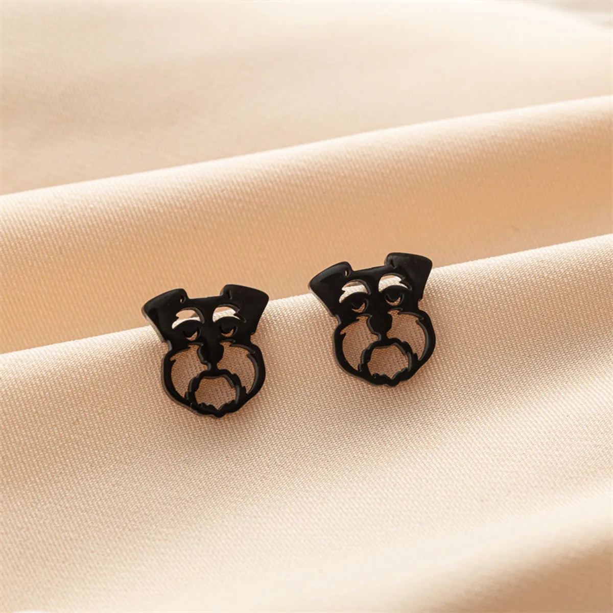 1 Pair Cute Basic Classic Style Dog Lion Cat Polishing Plating 304 Stainless Steel 18K Gold Plated Ear Studs