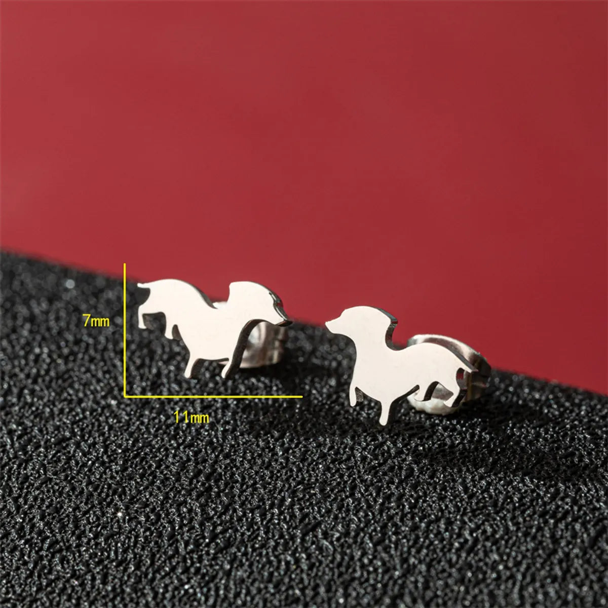 1 Pair Cute Basic Classic Style Dog Lion Cat Polishing Plating 304 Stainless Steel 18K Gold Plated Ear Studs