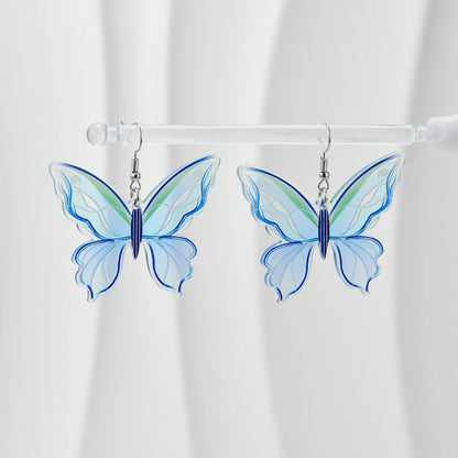 1 Pair Cute Butterfly Arylic Drop Earrings