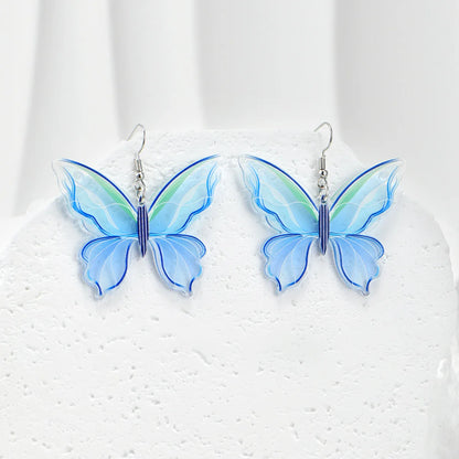 1 Pair Cute Butterfly Arylic Drop Earrings