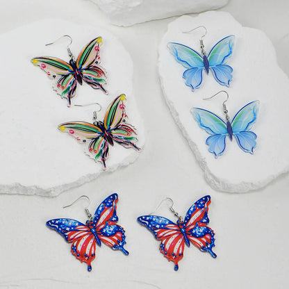 1 Pair Cute Butterfly Arylic Drop Earrings