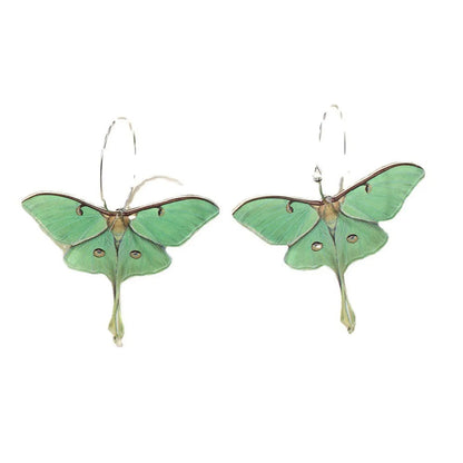 1 Pair Cute Butterfly Plating Arylic Alloy Hoop Earrings