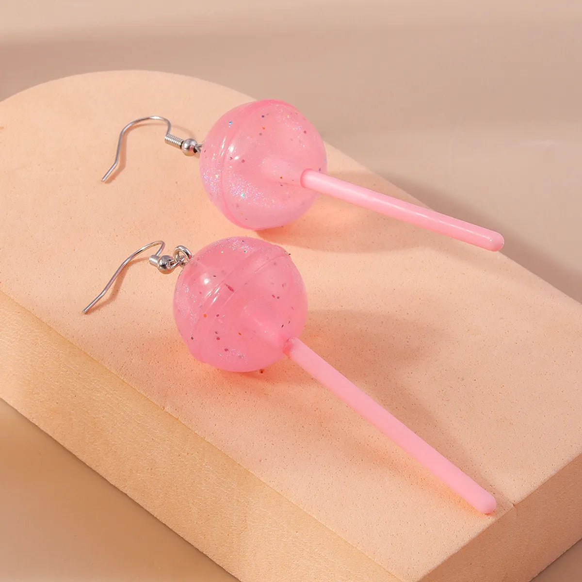 1 Pair Cute Candy Plastic Zinc Alloy Drop Earrings