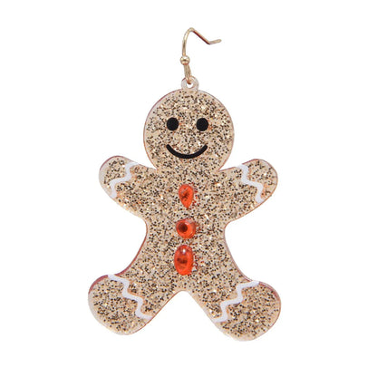 1 Pair Cute Cartoon Character Gingerbread Arylic Ear Hook