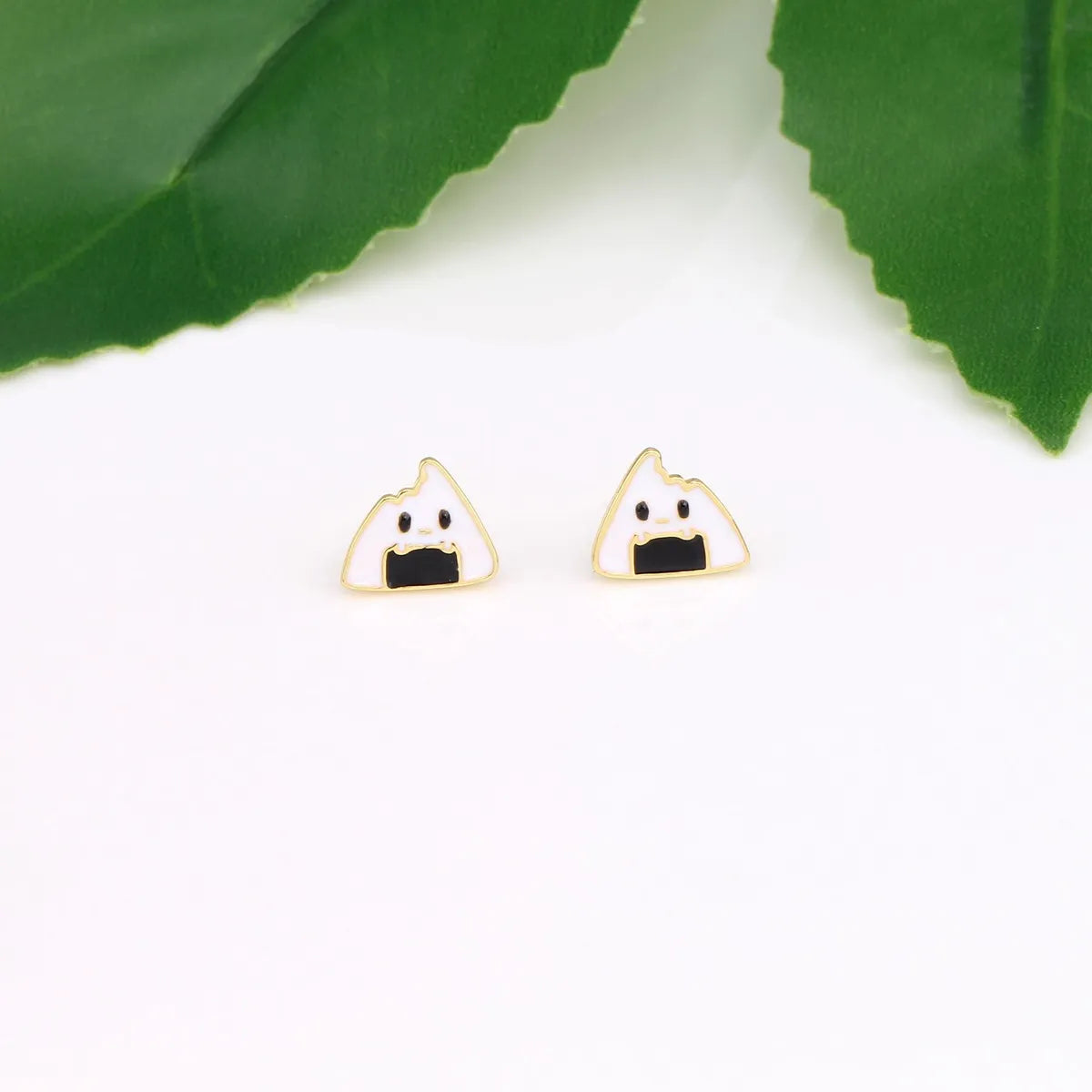 1 Pair Cute Cartoon Character Plating Sterling Silver Ear Studs