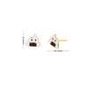 1 Pair Cute Cartoon Character Plating Sterling Silver Ear Studs