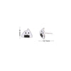 1 Pair Cute Cartoon Character Plating Sterling Silver Ear Studs