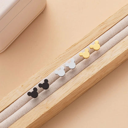 1 Pair Cute Cartoon Plating 304 Stainless Steel Ear Studs