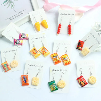 1 Pair Cute Cartoon Resin Drop Earrings