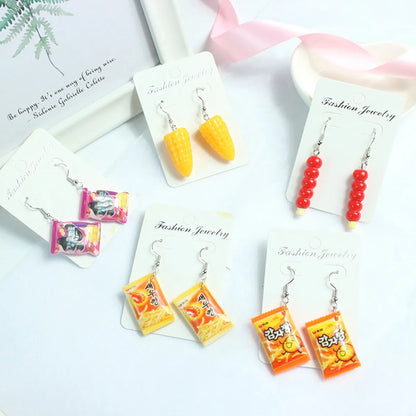 1 Pair Cute Cartoon Resin Drop Earrings