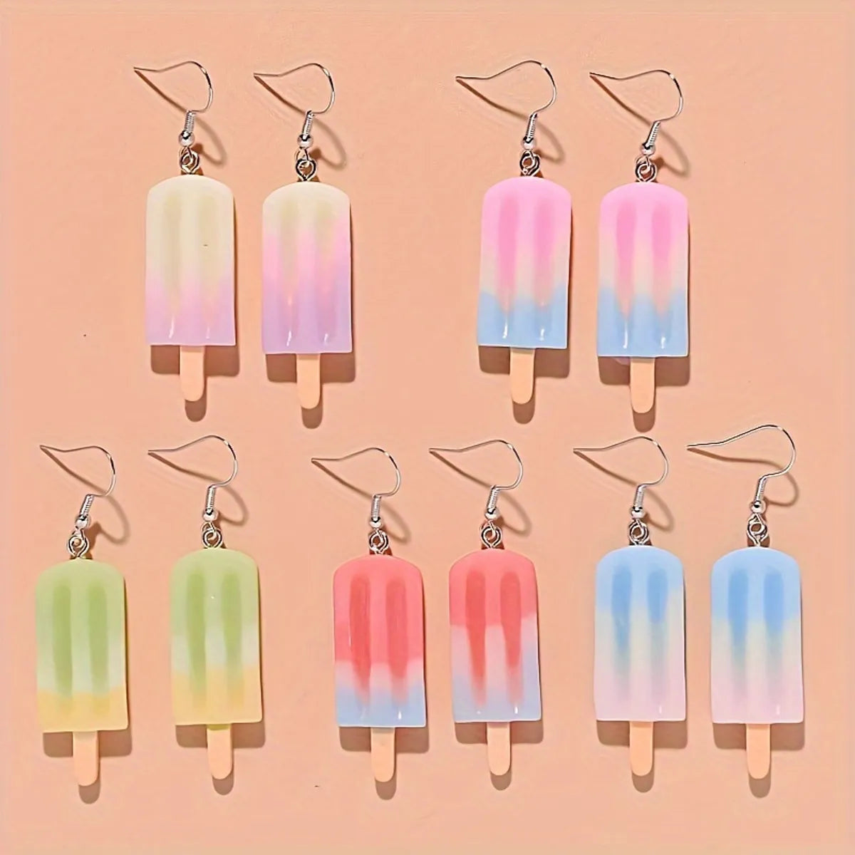 1 Pair Cute Cartoon Resin Drop Earrings