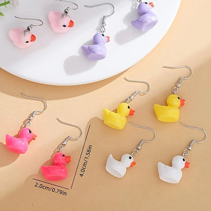 1 Pair Cute Cartoon Resin Drop Earrings