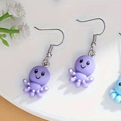 1 Pair Cute Cartoon Resin Drop Earrings